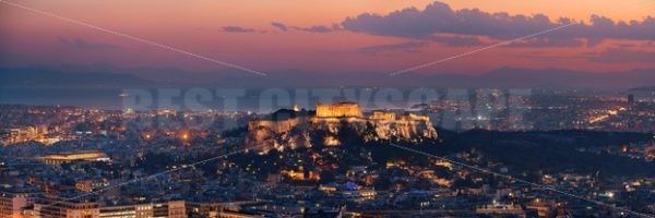 Athens skyline from Mt Lykavitos panorama - Songquan Photography