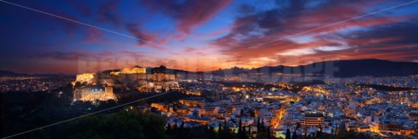 Athens skyline from mountain - Songquan Photography