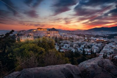 Athens skyline sunrise - Songquan Photography