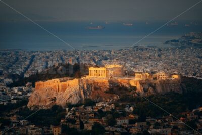 Athens skyline sunrise from Mt Lykavitos - Songquan Photography