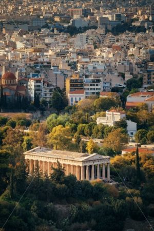 Temple of Hephaestus mountain top view - Songquan Photography