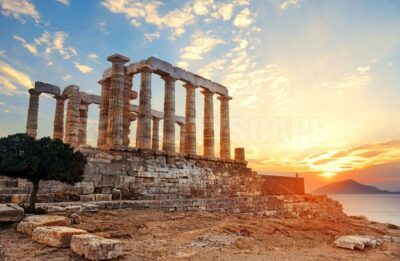 Temple of Poseidon sunset - Songquan Photography