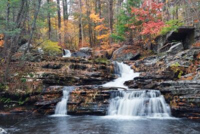 Autumn Waterfall in mountain - Songquan Photography