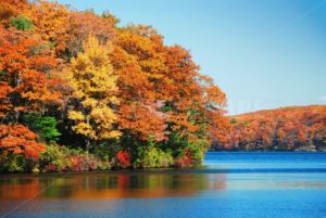 Autumn foliage lake - Songquan Photography