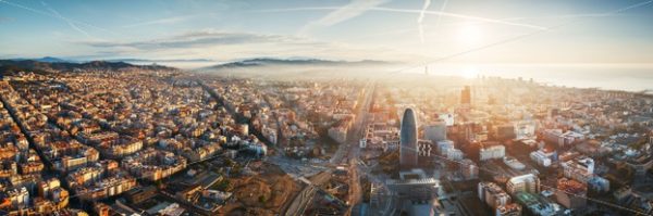 Barcelona skyline aerial view - Songquan Photography