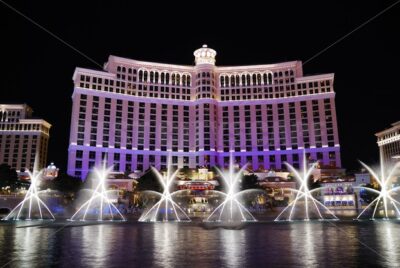 Bellagio Hotel at night, Las Vegas - Songquan Photography