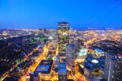 Boston skyline at dusk - Songquan Photography