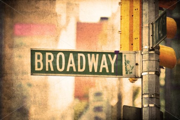 Broadway road sign in Manhattan New York City - Songquan Photography