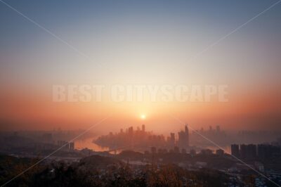 Chongqing Urban buildings sunset - Songquan Photography