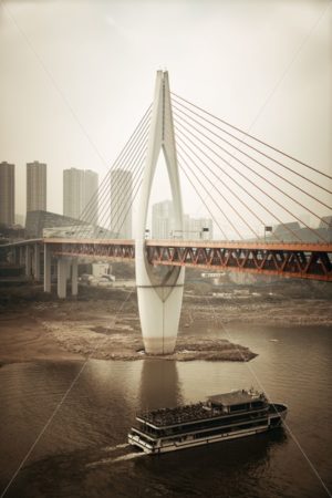 Chongqing bridge boat - Songquan Photography