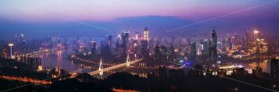 Chongqing urban architecture at night - Songquan Photography