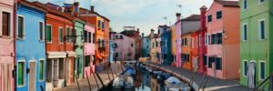 Colorful Burano canal panorama view - Songquan Photography