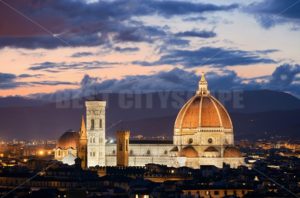 Florence Cathedral skyline night - Songquan Photography