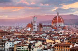 Florence Cathedral skyline sunset - Songquan Photography
