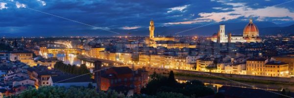 Florence skyline night panorama - Songquan Photography