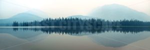 Foggy mountain lake - Songquan Photography
