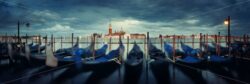 Gondola and San Giorgio Maggiore island panorama - Songquan Photography