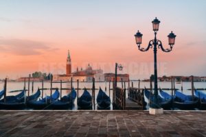 Gondola and San Giorgio Maggiore island sunrise - Songquan Photography