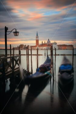 Gondola and San Giorgio Maggiore island sunrise - Songquan Photography