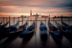 Gondola and San Giorgio Maggiore island sunrise - Songquan Photography