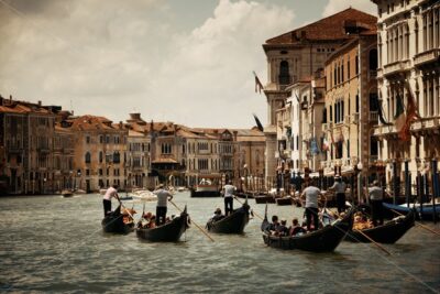 Gondola in canal in Venice - Songquan Photography