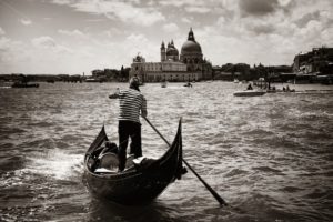 Gondola in canal in Venice - Songquan Photography