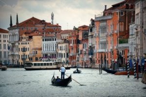 Gondola in canal in Venice - Songquan Photography