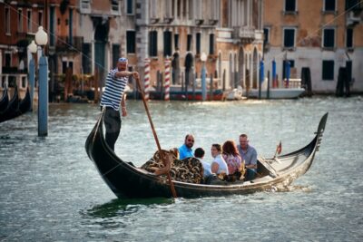 Gondola in canal in Venice - Songquan Photography