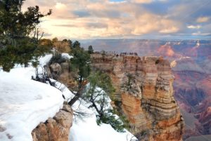 Grand Canyon panorama view in winter with snow - Songquan Photography