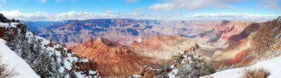 Grand Canyon panorama view in winter with snow - Songquan Photography