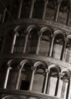 Leaning tower Pisa closeup at night - Songquan Photography