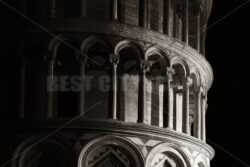 Leaning tower Pisa closeup at night - Songquan Photography