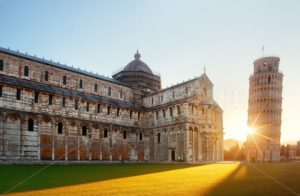 Leaning tower cathedral sunrise in Pisa - Songquan Photography