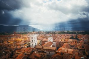 Lucca town skyline sun ray - Songquan Photography