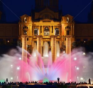 Magic fountain Placa Espanya in Barcelona - Songquan Photography