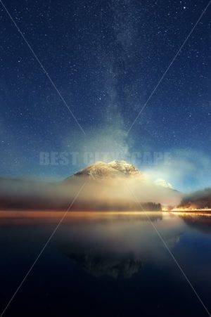 Milky way mountain lake - Songquan Photography