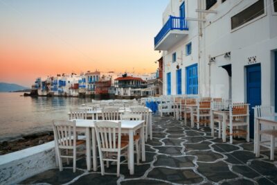 Mykonos Little Venice sunset - Songquan Photography