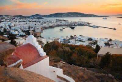 Mykonos bay sunset - Songquan Photography