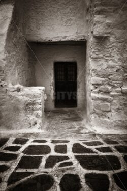 Mykonos building closeup - Songquan Photography