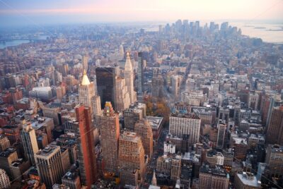 New York City Manhattan skyline aerial view - Songquan Photography