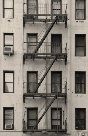 New York City apartment stairway black and white - Songquan Photography