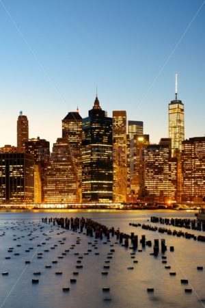 New York City downtown waterfront dusk - Songquan Photography