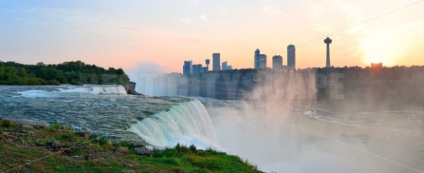 Niagara Falls sunrise panorama - Songquan Photography