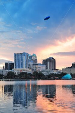 Orlando sunset over Lake Eola - Songquan Photography