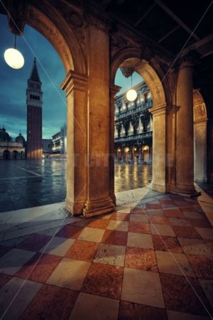 Piazza San Marco hallway night view - Songquan Photography