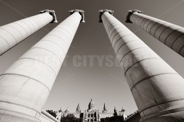 Pillar and National Art Museum of Catalonia - Songquan Photography