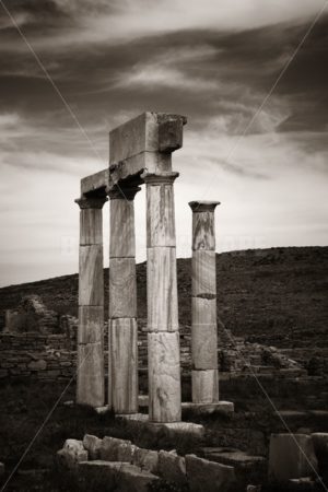 Pillar in Historical Ruins in Delos - Songquan Photography