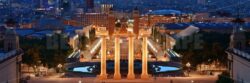 Placa Espanya dusk in Barcelona - Songquan Photography