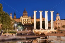 Placa Espanya dusk in Barcelona - Songquan Photography