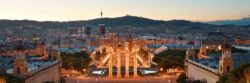 Placa Espanya dusk in Barcelona - Songquan Photography